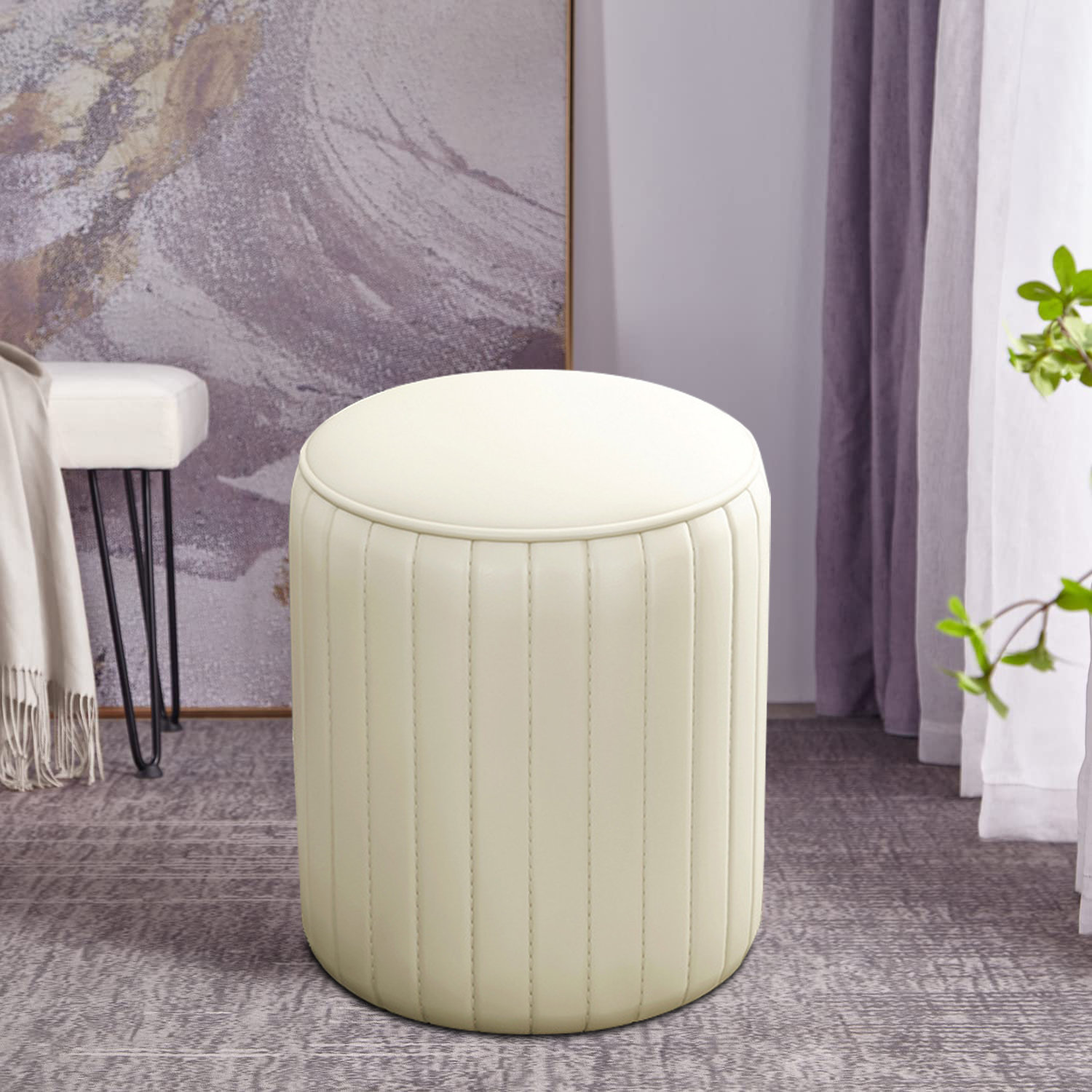 Ebern Designs Manufactured Wood Accent Stool Wayfair   Manufactured Wood Accent Stool 