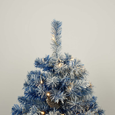 Ensemble de 4 pièces d'arbre de Noël artificiel pré-éclairé, guirlande, couronne et ensemble de 2 arbres d'entrée avec lumières DEL