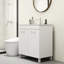 Single Bathroom Vanity with @Solid + Manufactured Top