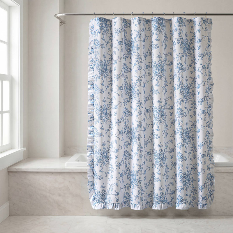 Ensemble de rideau de douche Adele, Blue, 72x72"