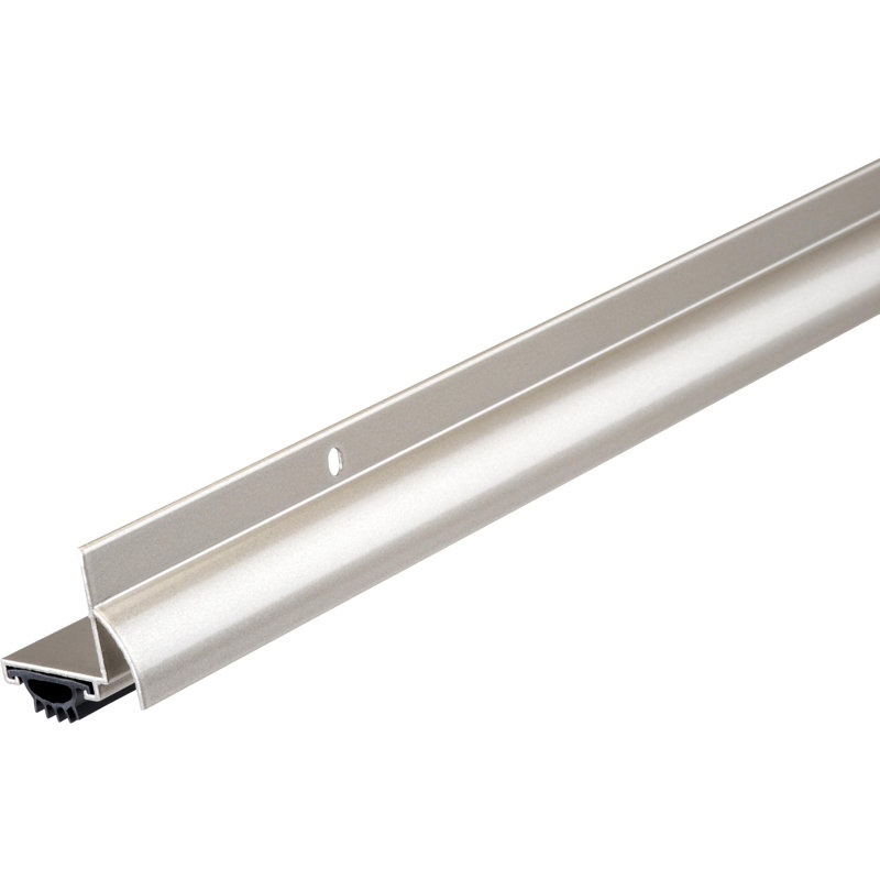 Balai de porte en L, Nickel satiné