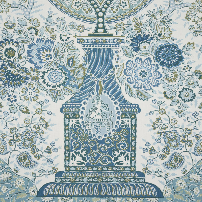 Tissu à motif cachemire Colmery, Paon