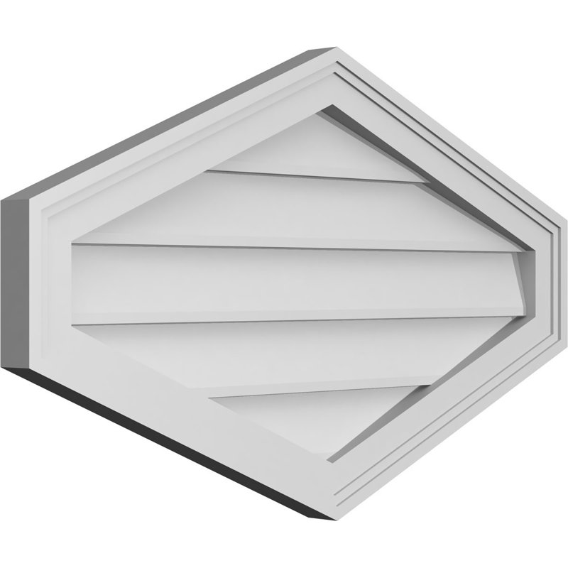 Ventilé vertical à pignon vertical en uréthane 5/12, H 18 po x l 30 po x P 1,5 po