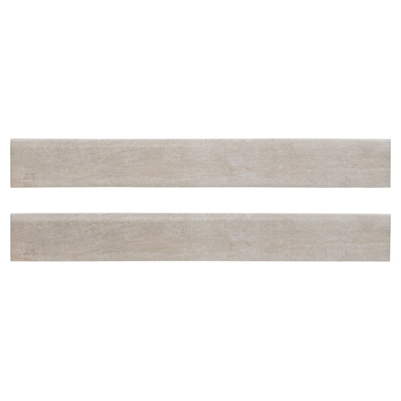 24'' L x 3'' W Porcelain Bullnose Tile Trim, Avorio