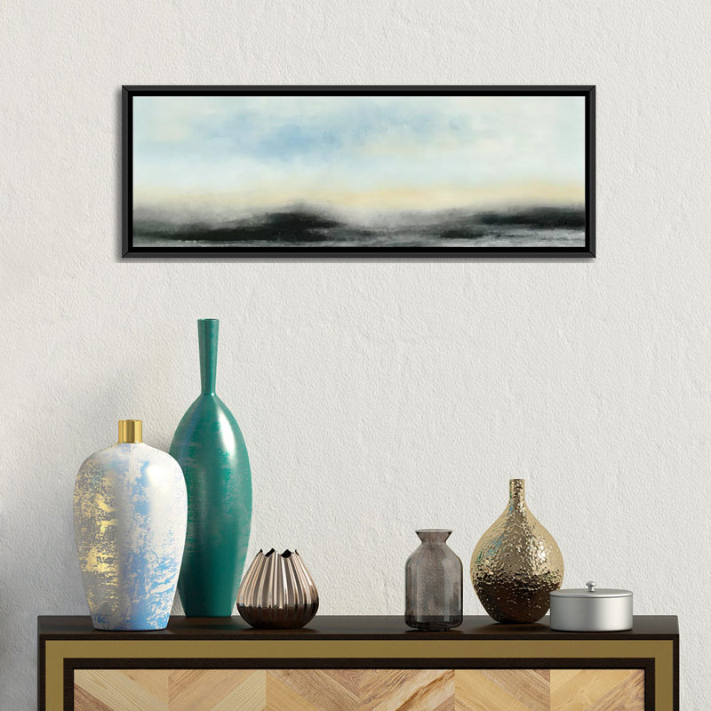 «Horizon View I» par Sharon Gordon - Estampe numérique sur toile tendue avec châssis, H 12 po x l 36 po x P 1,5 po
