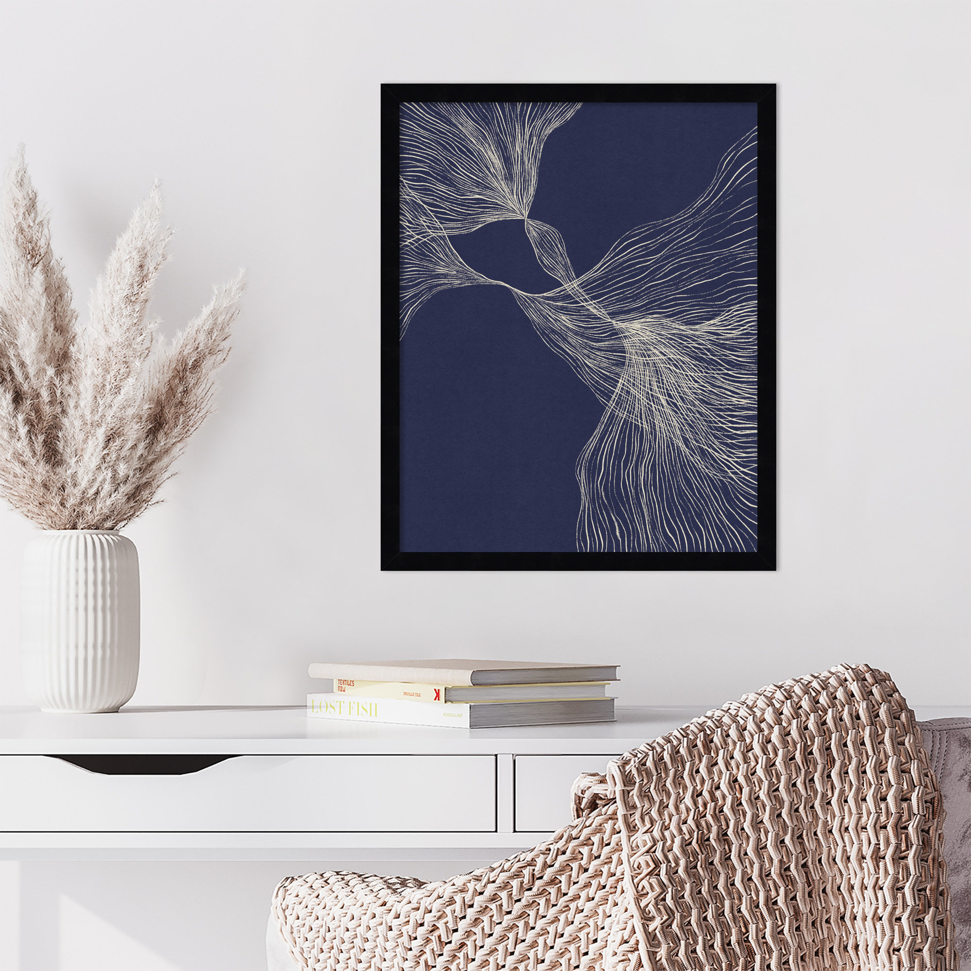 Interaction 1 by Alisa Galitsyna, 21" H x 17" W x 1" D, Black