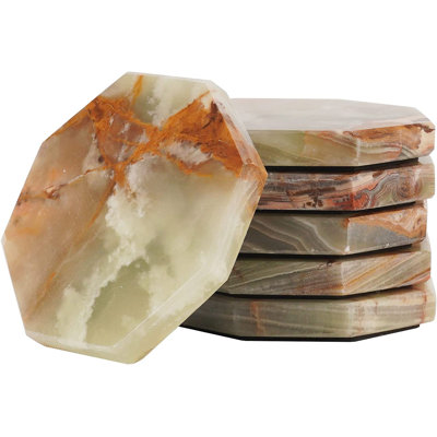 Marble 6 Piece Coaster Set