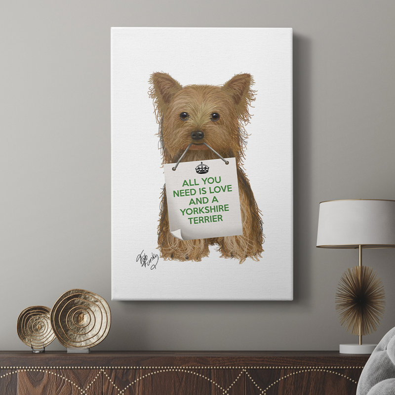 Love and Yorkshire Terrier - galerie sur mesure, H 60 po x l 40 po