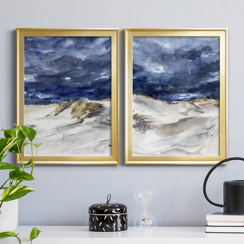 «Stormy Front I», reproduction encadrée de qualité supérieure, prête à être accrochée, Cadre doré