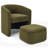 28" Wide Stylish Comfort Upholstered Barrel Chair With Storable Ottoman-1771817086