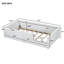 Lit simple tapissier avec garde-corps robuste et charge de type C - plateforme blanche