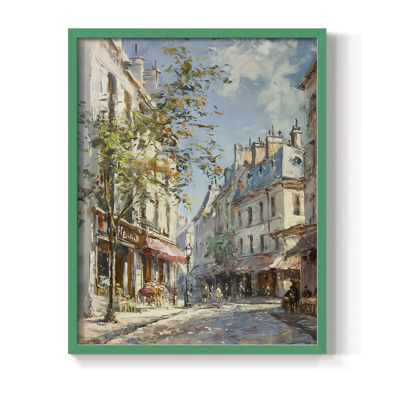 LANDSCAPES Series CECXCI, reproduction encadrée - bois massif, Vert, H 11 po x l 9 po