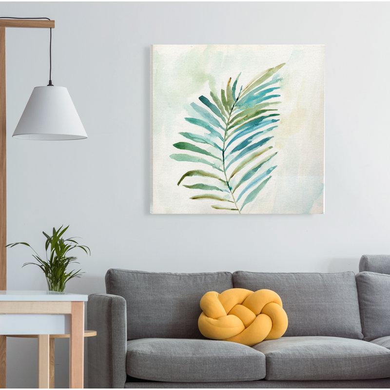 « tropical leaf i », peinture, H 16 po x l 16 po x P 1,5 po, Toile tendue