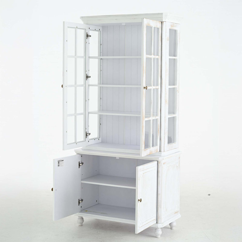 Vitrine 77,5 po H avec rangement