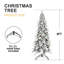 Arbre de Noël 7,5 pi avec pin 40, plein et pour espace limité, look facile à installer, espace