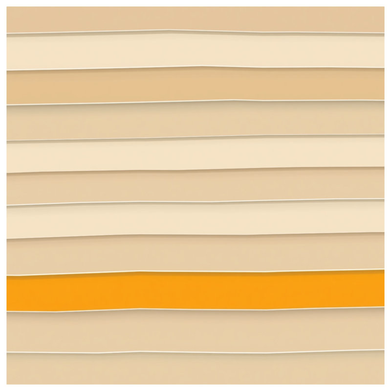 Tapis de bain beige à rayures orange, L 34 po x L 21 po