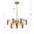 15- Light Dimmable 31.5’’ W Gold Dining Room Chandelier