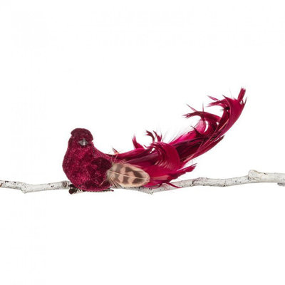 Bird With Long Curly Tail Clip Ornament