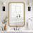 Madysson Rounded Corner Rectangle Wall Mirror with Solid Wood Wood Frame-1230787847
