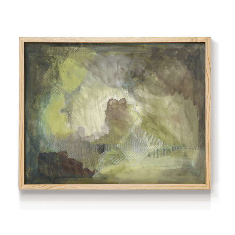 Tempête estivale - reproduction encadrée - réarmable, Naturel, H 11 po x l 14 po