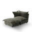 Upholstered Armchair with Footstool-947081459