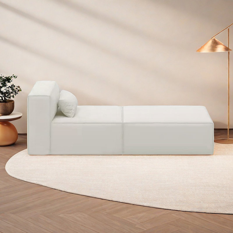 Méridiennes simples pour salon simple, Beige, Beige