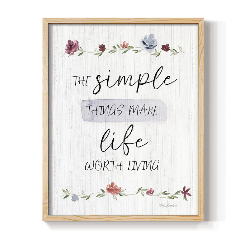 The Simple Things, reproduction encadrée - bois massif, H 11 po x l 9 po
