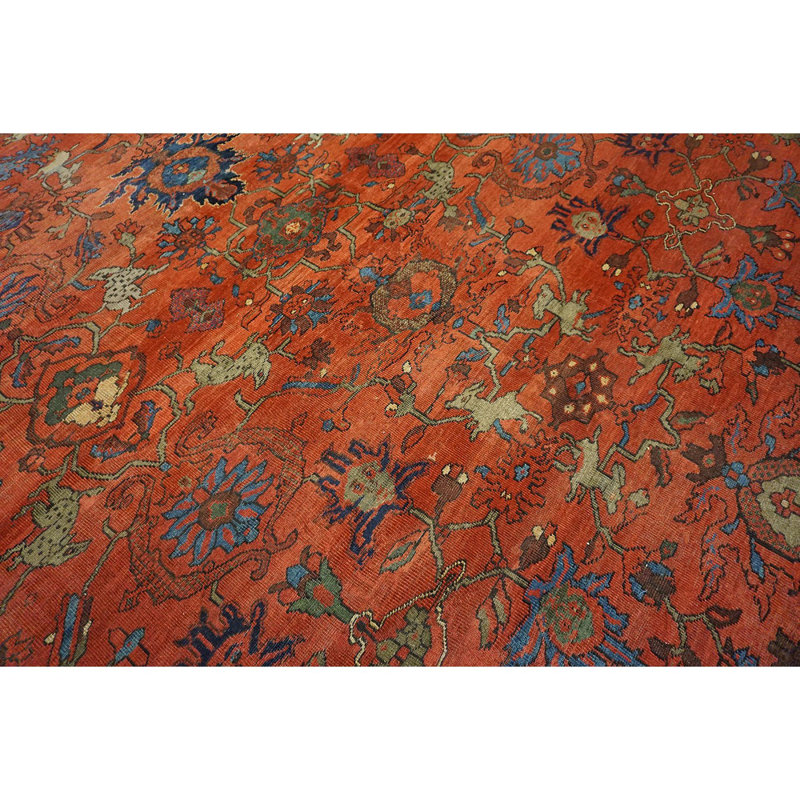 Hand Knotted Wool Floral Area Rug