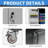 Ackron Heavy-Duty Metal Garage Storage Cabinet with Wheels, Lockable Adjustable Shelves & Pegboard Panels-2144303331