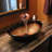Novatto 15'' Black/Copper Glass Oval Bathroom Sink