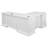 Elrose L-Shaped Executive Desk with Power Outlet