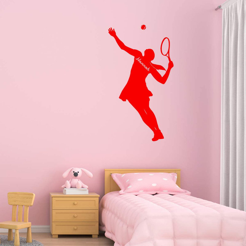 Sports Non-Wall Damaging Wall Decal, 40" H x 23" W, Red, Yes