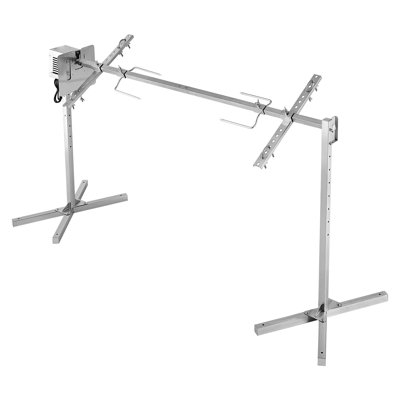 Rôtissoire, ensemble de rôtissoire électrique à 8 niveaux AC120V, ensemble de rôtissoires avec capacité de charge de 132 lb, moteur de 38 W, ensembles de grillades automatiques en acier inoxydable pour les fêtes