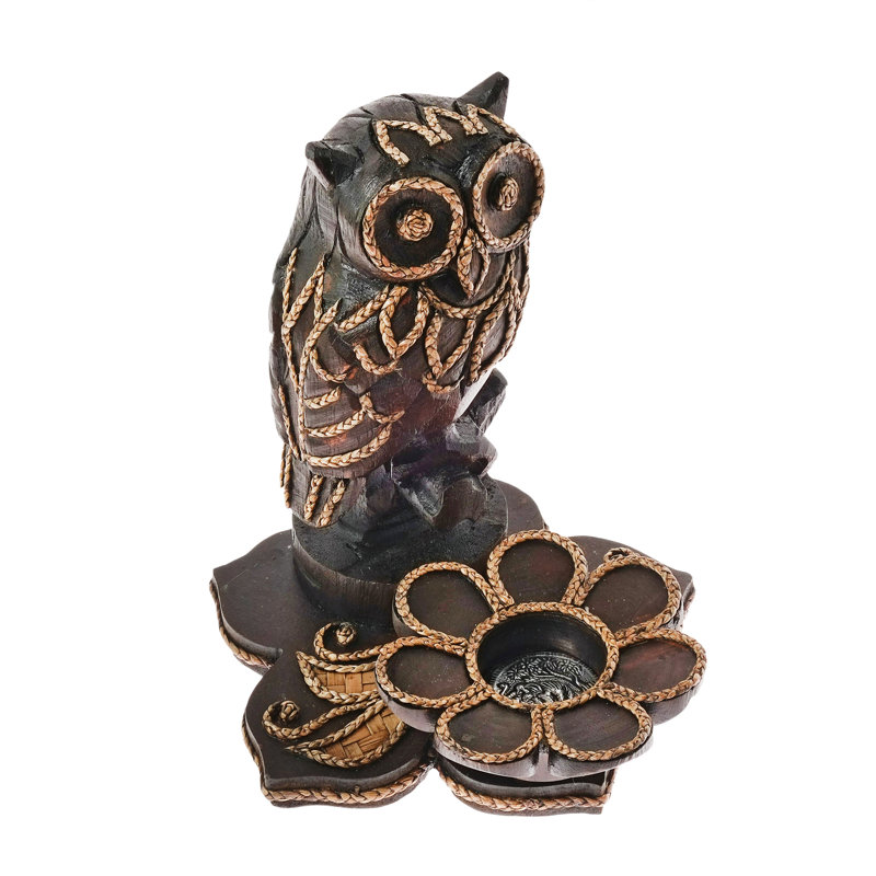 Jenesis 9'' H Wood Floor Candlestick