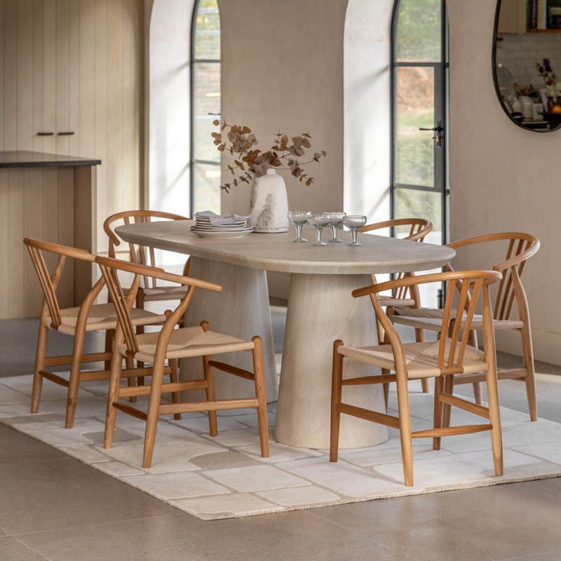 Oval Dining Table, Beige