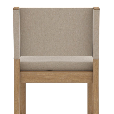 Wood Upholstered Sling Back Counter Stool