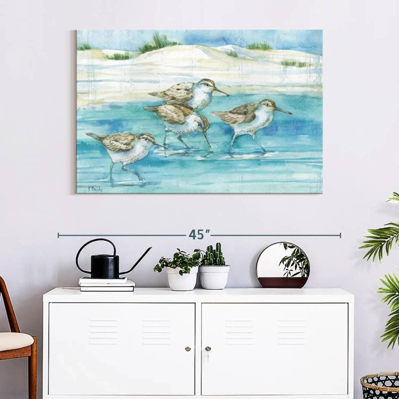 Sandy Sandpipers I, 26" H x 39" W