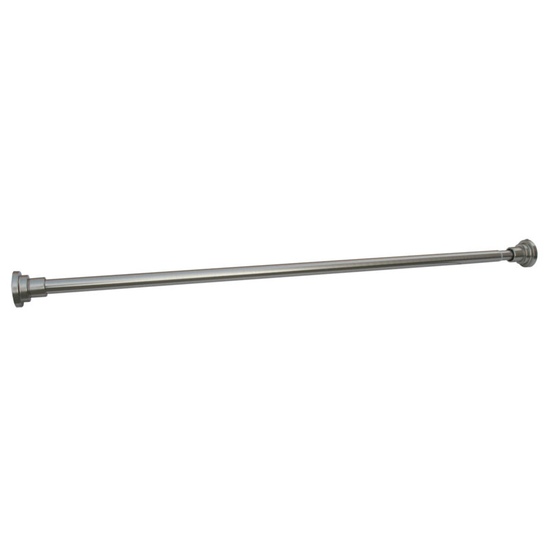 Classic Adjustable Straight Tension Shower Curtain Rod for Bathroom, 73", Satin Nickel