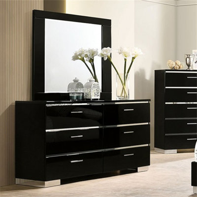 Commode double 6 tiroirs Glendolyn