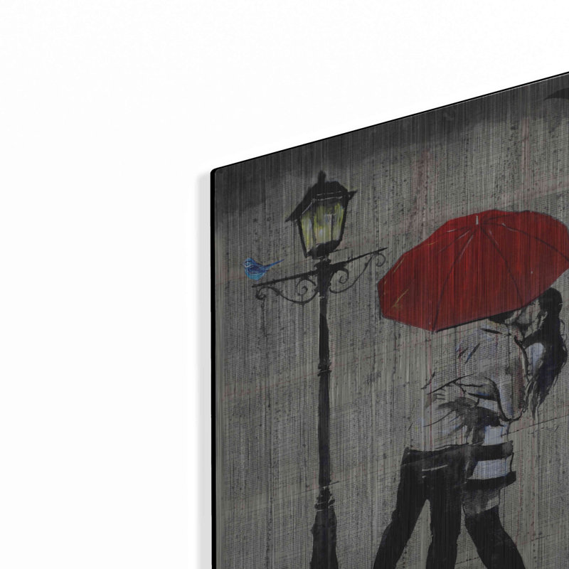 Winston Porter «Rainrain» par Loui Jover, art mural en métal, H 16 po x l 12 po