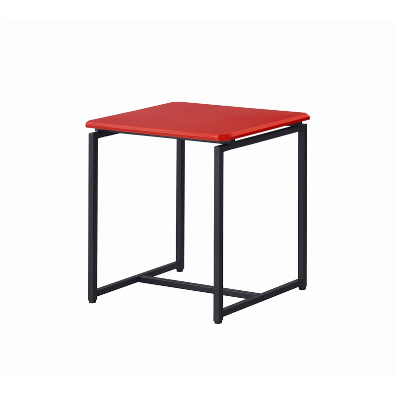 Ensemble de 3 tables de bout, ensemble de tables basses et tables d'appoint Fulgencio, Rouge, Noir