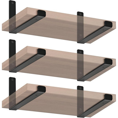 6 Pack - 11.25" X 6" J Lip Shelf Brackets Rustic Fa...