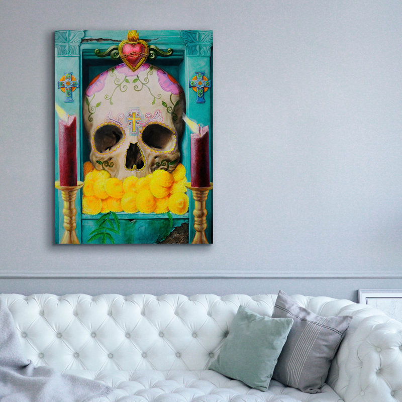 " Calavera " by Robert Valadez, 54" H x 40" W x 1.5'' D