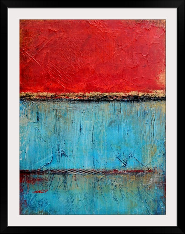 «Sky Tide» par Frisco, impression, Cadre noir, H 24 po x l 20 po x P 1 po
