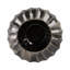 Bol décoratif rond en poterie nervurée avec fini glacé pour décoration intérieure - Bol décoratif moderne pour tablette, table basse ou décoration intérieure - 14 po, noir