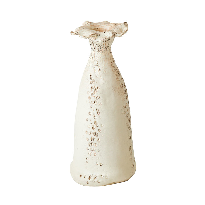 Blossom Ivory Hand-Formed Ceramic Table Vase