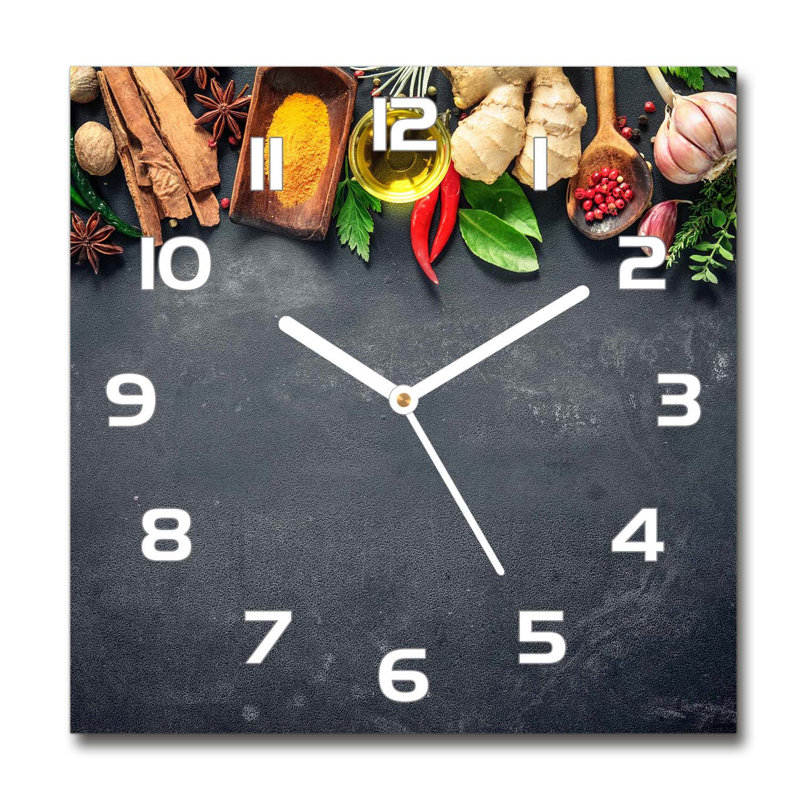 Immogene Glass Wall Clock, White/Grey