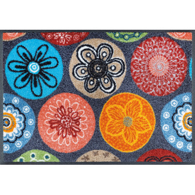 Non-Slip Floral Doormat