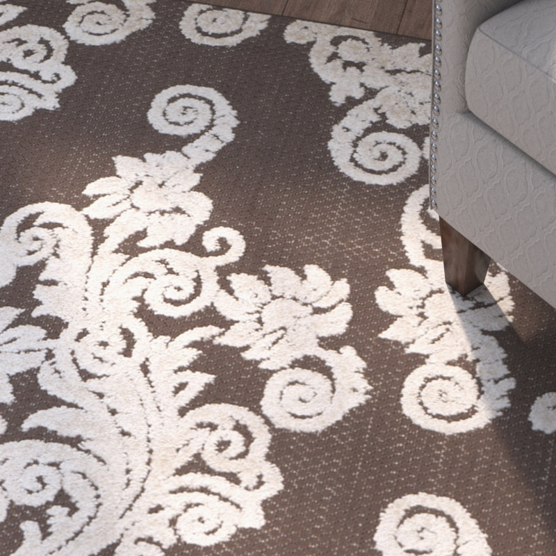 Donnellan Performance Damask Rug, Rectangle 6'7" x 9'6"