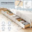 Structure de lit double avec lit gigogne simple et 3 tiroirs de rangement avec pied de lit